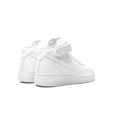 Nike Air Force 1 Mid ’07 Triple White с мехом - 10