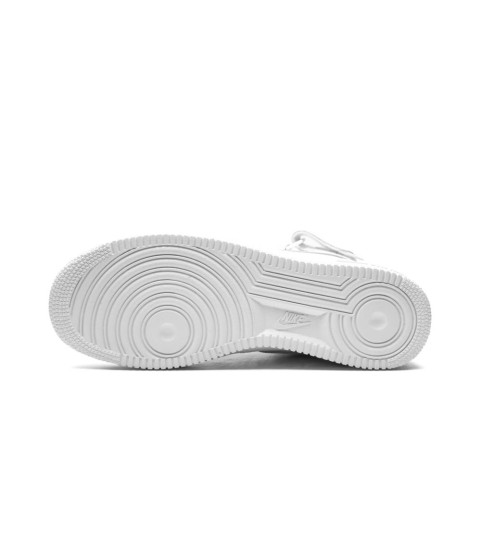 Nike Air Force 1 Mid ’07 Triple White с мехом - 10