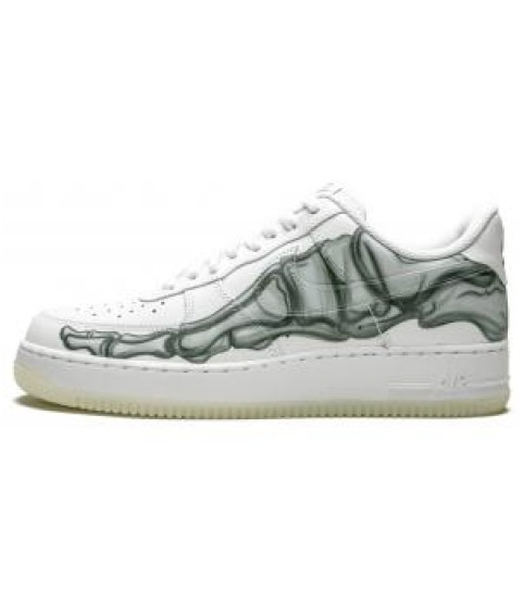 Nike кроссовки Air Force 1 Low Skeleton Halloween White - 119