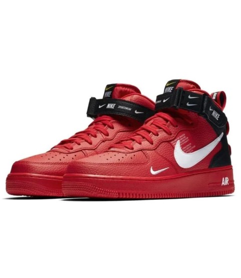 Кроссовки Nike Air Force 1 '07 LV8 Mid Utility Red Black - 125
