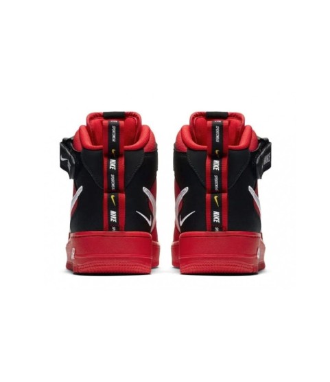 Кроссовки Nike Air Force 1 '07 LV8 Mid Utility Red Black - 125