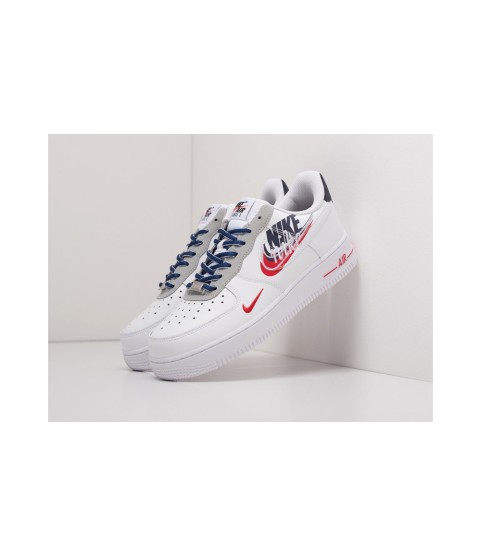 Кроссовки Nike Air Force 1 Low Script Swoosh White белые с логотипом - 136
