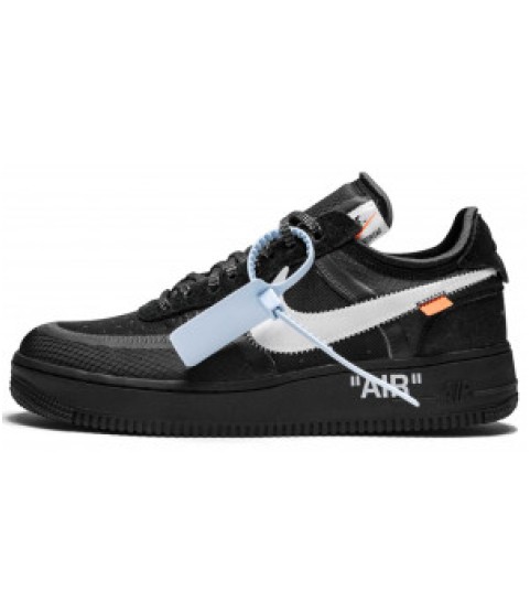 Кроссовки Nike Air Force Black White черно-белые - 137