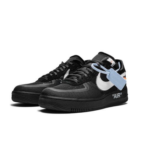 Кроссовки Nike Air Force Black White черно-белые - 137