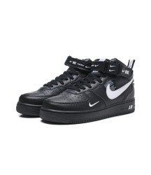 Nike кроссовки Air Force 1 07 LV8 Utility Mid Black с мехом - 153