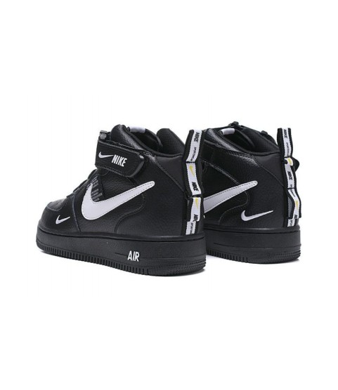 Nike кроссовки Air Force 1 07 LV8 Utility Mid Black с мехом - 153