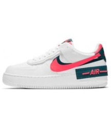 Кроссовки Nike Air Force 1 Shadow белые с красным лого - 154