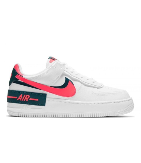 Кроссовки Nike Air Force 1 Shadow белые с красным лого - 154