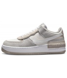 Кроссовки Nike Air Force 1 Shadow бежево-белые с серым - 177