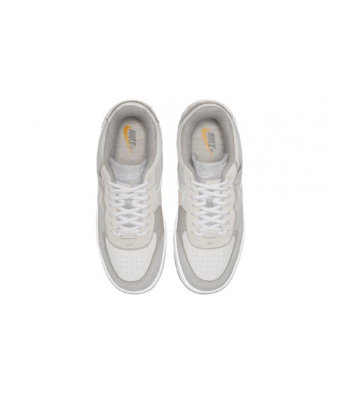 Кроссовки Nike Air Force 1 Shadow бежево-белые с серым - 177
