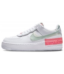 Кроссовки Nike Air Force 1 Low Shadow белые с розовым - 182