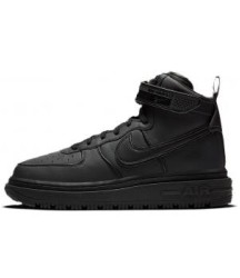 Nike Air Force 1 Mid Gore Tex All Black с мехом - 190