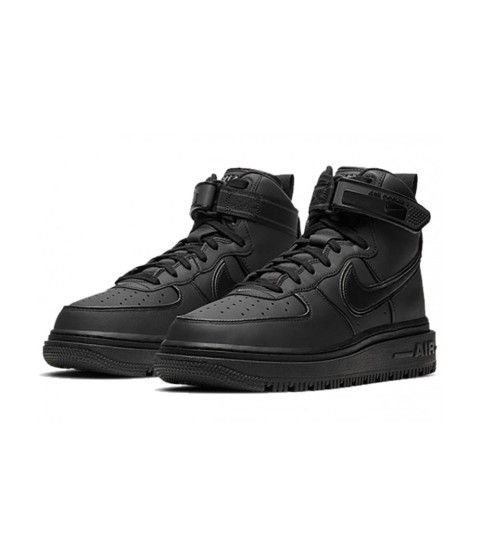 Nike Air Force 1 Mid Gore Tex All Black с мехом - 190