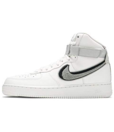 Nike Air Force 1 Mid 07 LV8 White Black белые с черным - 193