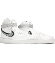 Nike Air Force 1 Mid 07 LV8 White Black белые с черным - 193
