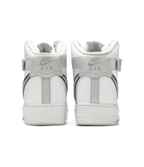 Nike Air Force 1 Mid 07 LV8 White Black белые с черным - 193