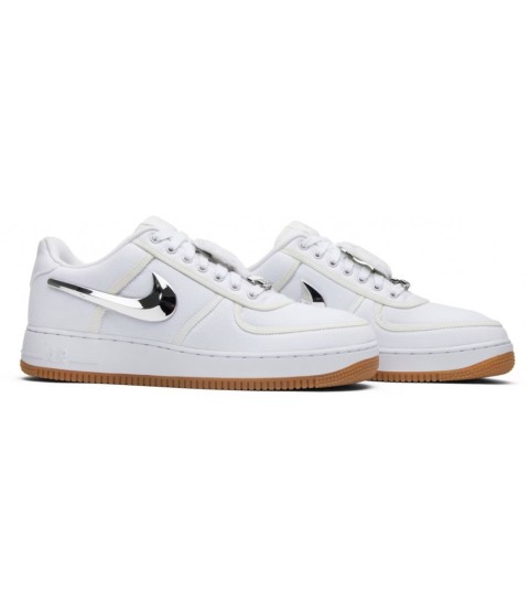Travis Scott x Nike Air Force 1 Low Zipper White Gum - 210