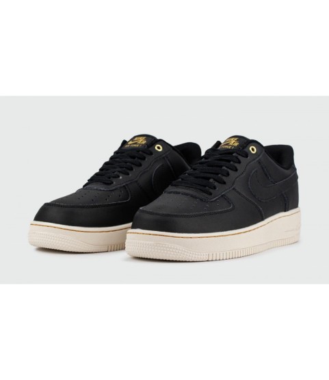 Nike Air Force 1 Low Black White Leather - 22