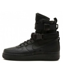 Кроссовки Nike Air Force 1 SF Mid Triple Black черные - 226