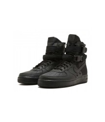 Кроссовки Nike Air Force 1 SF Mid Triple Black черные - 226