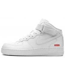 Кроссовки Nike Air Force 1 Mid Supreme Mini Box Logo White - 230