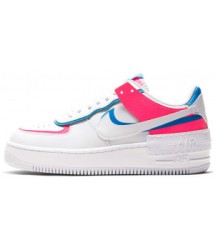 Nike кроссовки женские Air Force 1 Shadow White Pink Blue - 248
