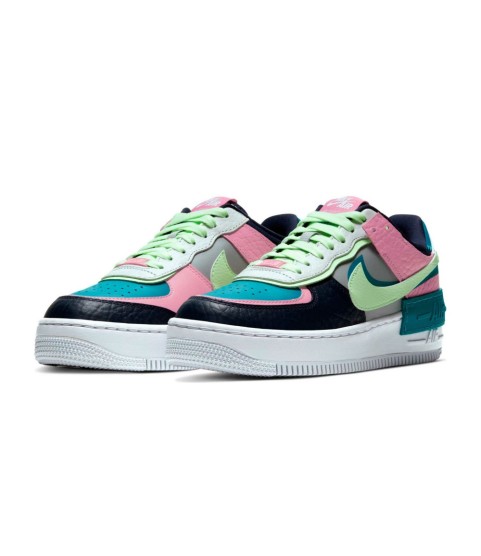 Nike Air Force 1 Low Shadow Barely Volt Oracle Aqua - 293