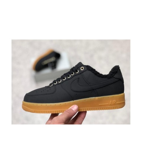 Зимние Nike Air Force 1 Low черные - 297