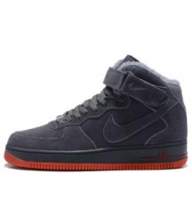 Зимние Nike Air Force 1 Mid серые - 299