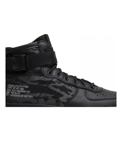Nike кроссовки Air Force Middle SF AF1 Black - 311