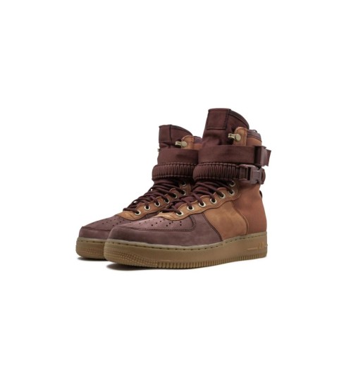 Nike Air Force High SF AF1 Dark Russet Pueblo Brown - 314