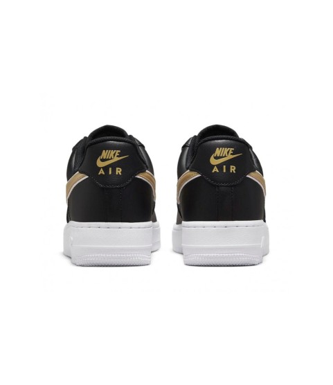 Кроссовки Nike Air Force 1 черные с золотым - 323