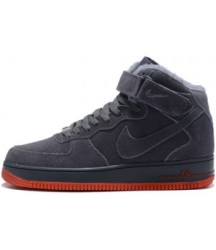 Кроссовки Nike Air Force 1 High замшевые серые - 338