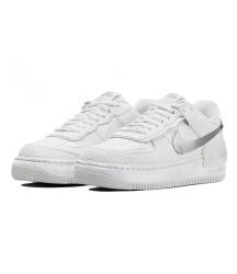 Кроссовки Nike Air Force 1 Shadow White Metallic Silver - 343