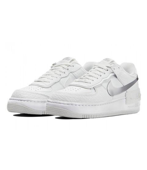 Кроссовки Nike Air Force 1 Shadow White Metallic Silver - 343