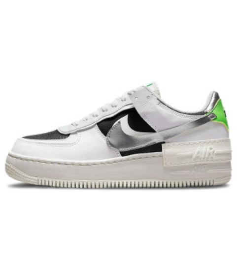 Nike Air Force 1 Shadow White Metallic Silver Green - 344