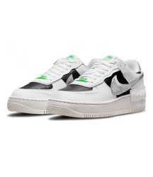 Nike Air Force 1 Shadow White Metallic Silver Green - 344