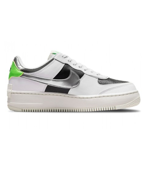 Nike Air Force 1 Shadow White Metallic Silver Green - 344