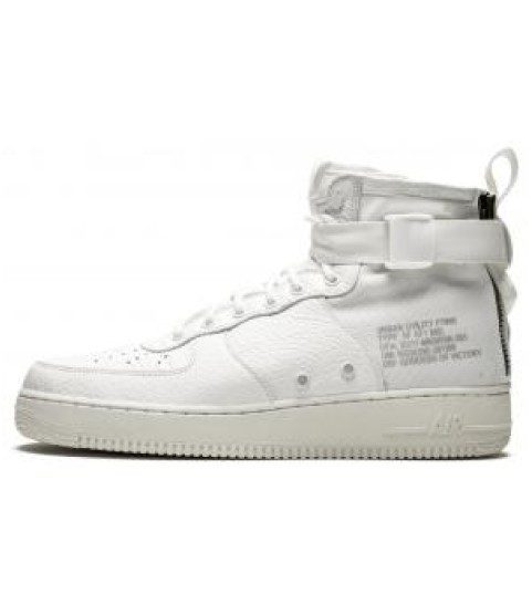 Nike Air Force Middle SF AF1 Triple Ivory - 349
