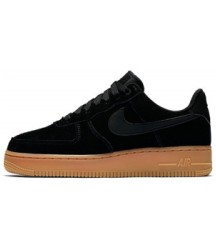 Кроссовки Nike Air Force замшевые черные - 360