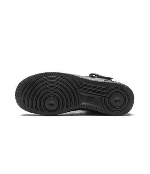 Nike Air Force 1 Mid ’07 Triple Black с мехом - 6