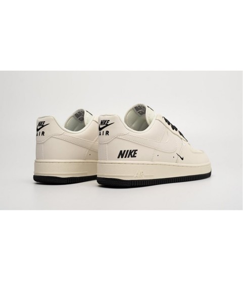 Nike Air Force 1 Low Three Hook Beige Black - 75