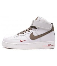 Nike Air Force 1 Mid ’07 LV8 High White Grey с мехом - 9