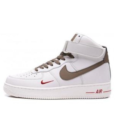 Nike Air Force 1 Mid ’07 LV8 High White Grey с мехом - 9