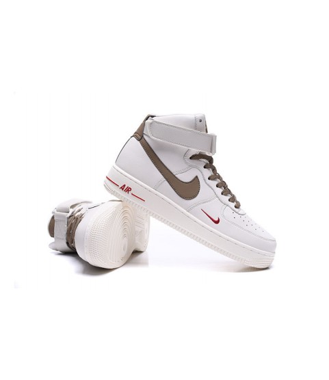 Nike Air Force 1 Mid ’07 LV8 High White Grey с мехом - 9