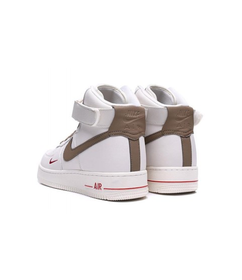 Nike Air Force 1 Mid ’07 LV8 High White Grey с мехом - 9