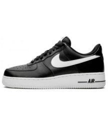 Nike Air Force 1 '07 Black White с мехом - 98