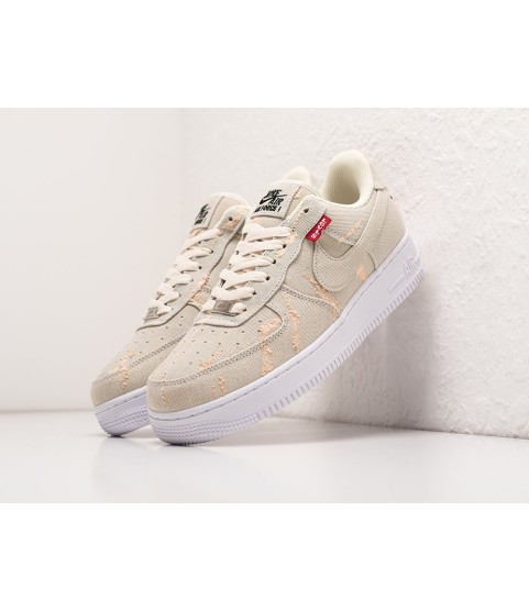 Кроссовки Levi’s x Nike Air Force 1 Low цвет Бежевый - 168
