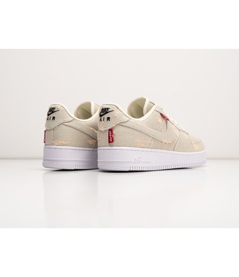 Кроссовки Levi’s x Nike Air Force 1 Low цвет Бежевый - 168