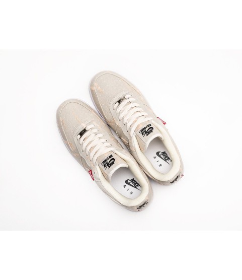 Кроссовки Levi’s x Nike Air Force 1 Low цвет Бежевый - 168